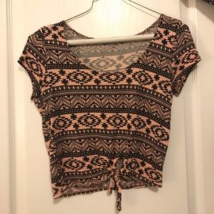 Short sleeve crop top